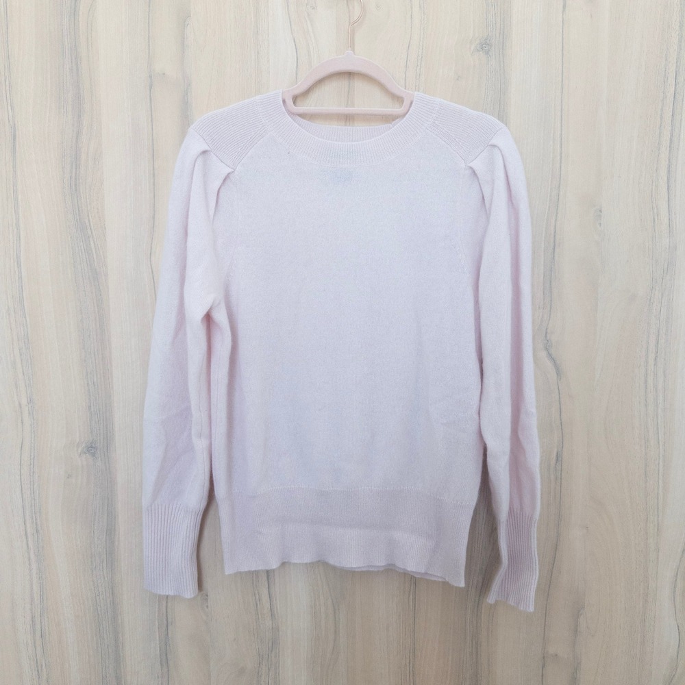 C by Bloomingdale's Women Cashmere Sweater M Pink Quiet Luxury Preppy Pastel